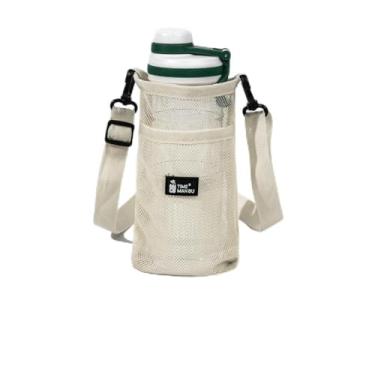 Imagem de Suporte para garrafa de água com alça, bolsa leve para garrafa de água com ombro ajustável e alça de mão, suporte para garrafa Wa-ter com bolso para caminhadas, caminhadas, viagens. 1 peça
