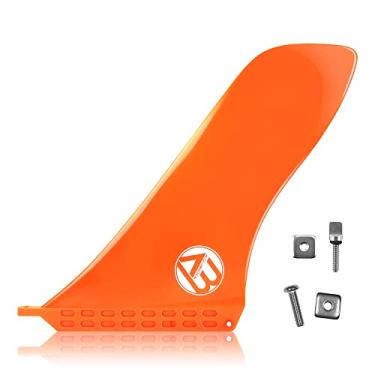 Imagem de Barbatana de 22 cm para surfe e SUP com centro único, sem necessidade de ferramentas, parafuso para prancha de prancha de surfe de longboard (laranja2)