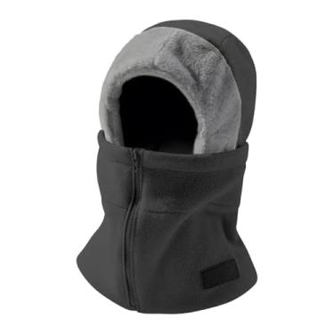 Imagem de YIJU Balaclava de inverno, máscara de esqui, proteção facial, cachecol térmico para pescoço, ideal para caminhadas, ciclismo, snowboard e esportes ao ar, Cinza