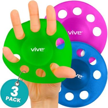 Imagem de Vive Finger Exerciser and Hand Strengthener - Bolas de alongamento aderente - Exercícios terapêuticos para artrite, túnel do carpo, antebraço força muscular faixa de guitarra, resistência a escalada de rock