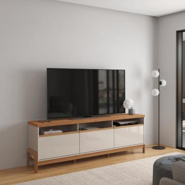 Imagem de Rack Para Sala Italia Off White New/jequitiba