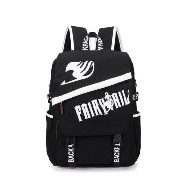 Imagem de Mochila escolar infantil Fairys Tails com impressão 3D 34x12x43cm