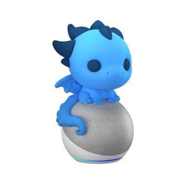 Imagem de Splin Suporte Stand De Mesa para Alexa Smart Speaker Echo Dot 5 ou 4 -Amazon- Bebê Dragão (Azul)