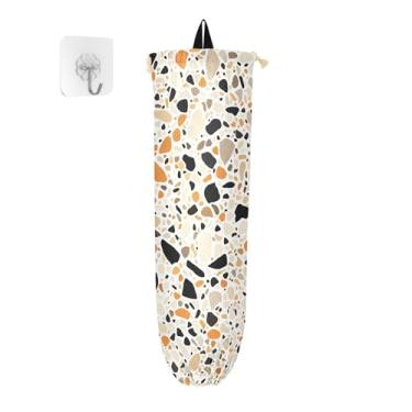 Imagem de xigua Terrazzo Design Suporte de parede para bolsa de plástico com cordão, pacote com 2, organizador de sacolas de compras reutilizáveis, decoração para bolsas, meias, roupas íntimas e gravatas