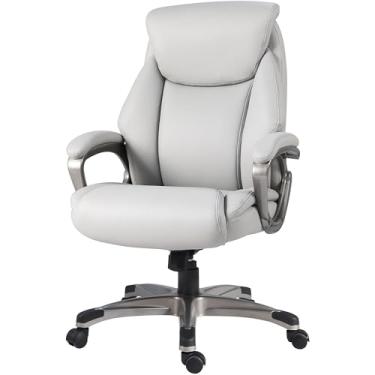 Imagem de Lorell Kyros Cadeira executiva com encosto alto, cinza, ajuste de inclinação e tensão, altura ajustável