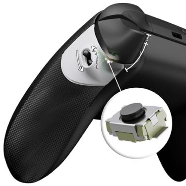 Imagem de eXtremeRate Flexor Clicky Rubberized Side Rail Grips Trigger Stop Kit for Xbox Series X/S Controller, Anti-Slip Ergonomic Trigger Stopper Handle Grips for Xbox Core Controller - Diamond Textured White