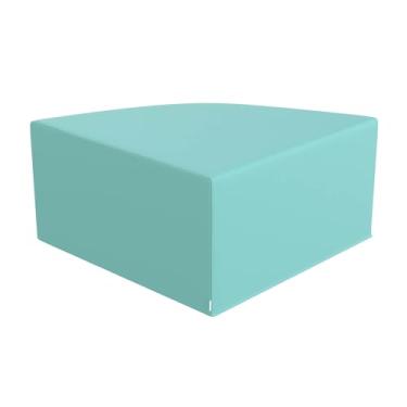 Imagem de Children's Factory Pufe de canto grande, cadeiras infantis mistas, sofás, pufes e cubos de canto, cheio de espuma e resistente à água, assentos flexíveis para sala de aula, azul-piscina