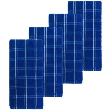Imagem de Kit 4 Panos De Prato Camesa Chess 45 x 65 cm, Azul