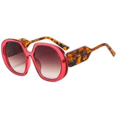 Imagem de Óculos de Sol UV400 - Cores Candy, Tamanho Grande, Redondo, Degradê, para Homens e Mulheres, Esportes ao Ar Livre, Corrida e Ciclismo, 05