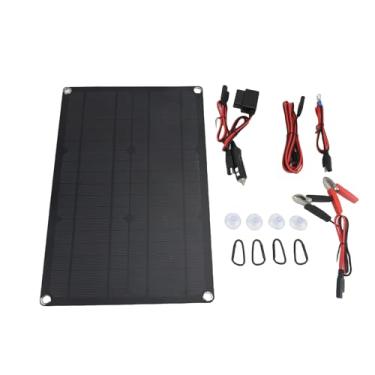 Imagem de Generic Kit de Painel Solar de 20 W 12 V Com Luzes Indicadoras e Carregamento Seguro para Barco RV de Carro, Painel de Carregamento de Longa Duração para Estações de Energia Móveis, 16,54 X 11,02 X