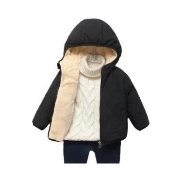 Imagem de Jaqueta De Inverno Para Meninas E Meninos, Casaco De Veludo Grosso De 