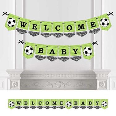 Imagem de Big Dot of Happiness Goaal – Futebol – Bandeja para box de chá de bebê – Decorações de festa esportiva – Bem-vindo ao bebê