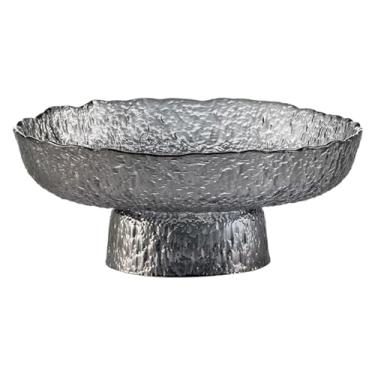 Imagem de fruteira cesta Tigela de frutas de vidro luz luxo moda tigela de frutas simples e requintado bandeja multi-funcional armazenamento cesta de frutas bancada