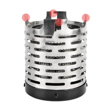 Imagem de HEPBAK Aquecedor a gás portátil ao ar livre, capa de aquecimento, mini tampa, aço inoxidável, queimador de forno a gás, equipamentos de fogão de acampamento, 1, prata