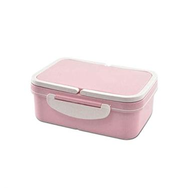 Imagem de Lancheira de 1100 ml, lancheira bento, recipiente para alimentos, micro-ondas, 3 compartimentos, lancheira isolada, recipiente de alimentos para levar para o trabalho