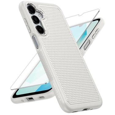 Imagem de FNTCASE Capa para celular Galaxy A16-5G - Proteção contra quedas de grau militar Samsung A17, testado contra quedas de 4,3 m, protetor de tela incluído, textura antiderrapante, capa à prova de choque
