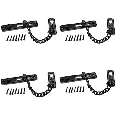 Imagem de VTGVVVTR Trava de corrente de porta, fivela de segurança, limitador de segurança de trava, 4 peças de corrente para porta de casa, hotel, fecho, antifurto, corrente de segurança, trava de porta