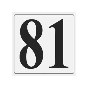Imagem de PATIKIL Placa grande de metal, 30,5 x 30,5 cm, placa de sinalização de alumínio, número 81, sinalizador, estacionamento, resistente ao clima, para uso interno e externo