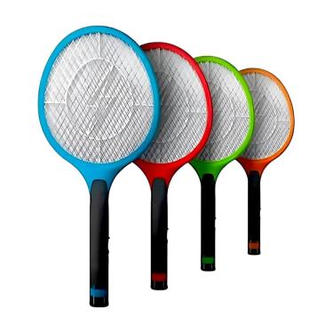 Imagem de Raquete Elétrica Mata Insetos Recarregável, Repelente para Mosquitos e Dengue Bivolt 110/220 com Bateria Mata Pernilongos, Mosquito e insetos em geral com Botão de Segurança e Led Indicador Portátil