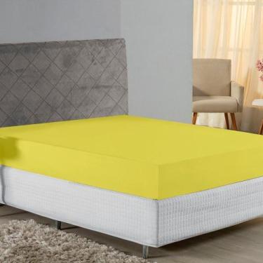 Imagem de Lençol com Elástico Queen Nobre 1 Peça 30cm de Altura Malha 100% Algod