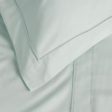 Imagem de Jogo de Cama Lençol 4 Peças 100% Algodão 300 Fios Percal Casal Queen/King(Verde,King)