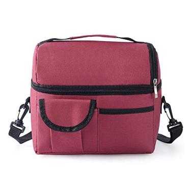 Imagem de Bolsa de Almoço Isolada Grande Termica com Compartimento Duplo Caixa