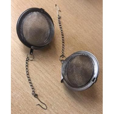 Imagem de Generic Infusor de chá fofo para chá de folhas soltas, bola de chá de aço inoxidável 304 com malha fina 50% mais densa, cesta resistente a vazamentos, garra de caneca antiderrapante e gancho de