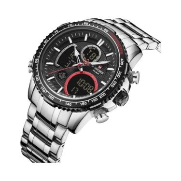 Imagem de Relógio Esportivo Luxuoso Masculino NAVIFORCE Cronógrafo Quartz À Prov
