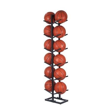 Imagem de Suporte de bola vertical, suporte de basquete e futebol, suporte de exibição multicamadas para garagem, casa, escola