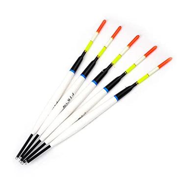 Imagem de HHHJQFAAT 5 peças boia de pesca boia de balsa boia vertical boia de pesca para carpa pesca bóia cauda equipamento acessórios de pesca ao ar livre (tamanho: 3g) (1g)