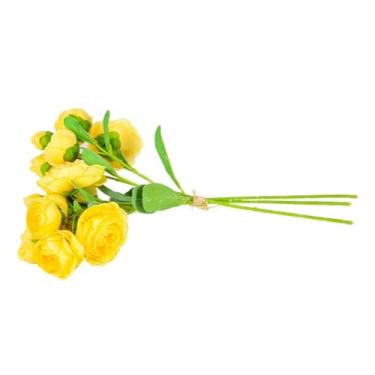 Imagem de Flores artificiais para decoração simulação mesa arranjo de flores estilo simples simulação flor artificial flor seca vaso de casa flores artificiais plantas artificiais e flores