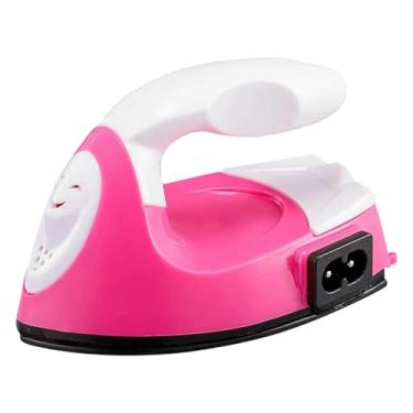 Imagem de Baoblaze Ferro Elétrico Portátil Multifuncional Fácil de Usar, Prático e para Roupas, Artesanato e Projetos DIY Premium Compacto, Rosa Vermelha
