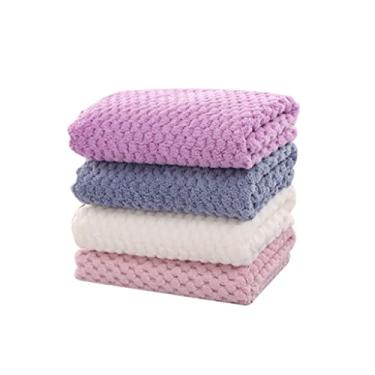 Imagem de U5GAAALPPQ9 Pano de prato pano de prato toalha de prato molhada e seca pano de limpeza de cozinha toalha pequena de lã coral adequada para mesas de cozinha carros panos de limpeza fácil (quantidade