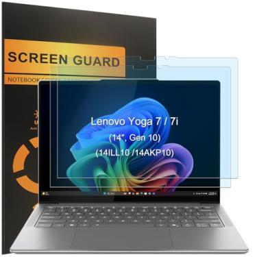 Imagem de KEANBOLL Pacote com 2 protetores de tela antiluz azul para laptop Lenovo Yoga 7 / 7i 2 em 1 de 14 polegadas (14ILL10 14AKP10) 2025, bloqueia o brilho da luz azul e a proteção antiimpressão digital