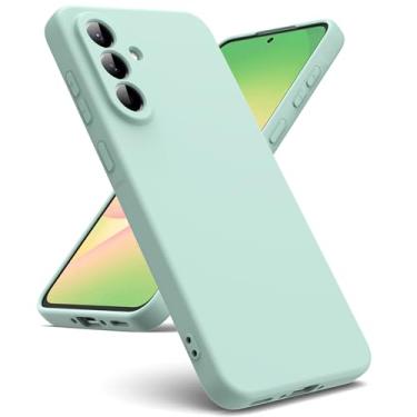 Imagem de Capa de telefone adequada para Samsung Galaxy A56 5G [capa de silicone líquido] [interior de microfibra] capa à prova de choque de gel de silicone líquido de borracha A56 5G - menta