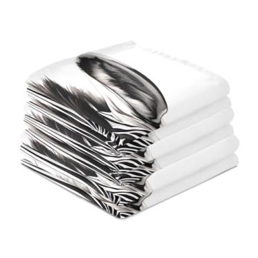 Imagem de Wassud Toalhas de cozinha cabeça de zebra panos de prato de cozinha pacote com 6 panos de prato macios com laço para pendurar toalha de mão super absorvente de secagem rápida toalhas de chá de mesa