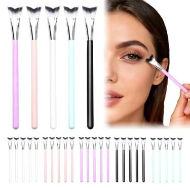 Imagem de 30 escovas de limpeza de cílios curvadas e fofas escovas de xampu para cílios em massa, extensão de cílios para limpeza, ferramenta de limpeza facial para salão doméstico, extensão de cílios