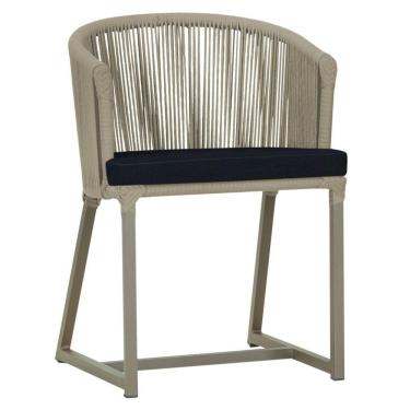 Imagem de Cadeira De Jantar Noronha Alumínio Fendi E12 Trama  Rami