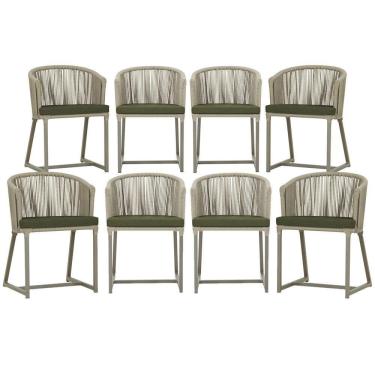 Imagem de 8 Cadeiras De Jantar área Noronha Fendi E13 Trama Original Rami