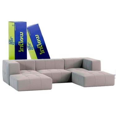 Imagem de Sofá Modular Na Caixa Boucle 3 Lugares Com 2 Braço 2 Chaises - Inflow 