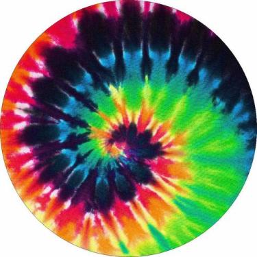 Imagem de Painel de Lona Redondo Tie Dye Verde e Azul - Fabrika De festa, 190x19