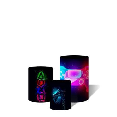 Imagem de Trio Capas Para Cilindro Versátil Video Game Controle  C/ Elástico - F