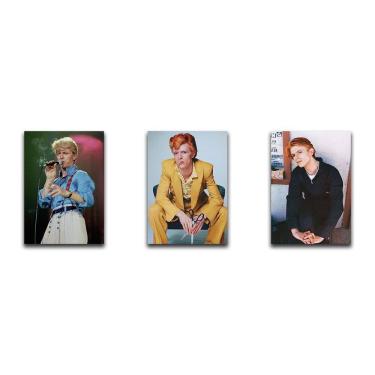 Imagem de Kit 3 Placas Decorativas Cantor David Bowie Arte Mdf