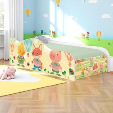 Imagem de Cama Mobili Solteiro Fazendinha Animais - Kids Mobili
