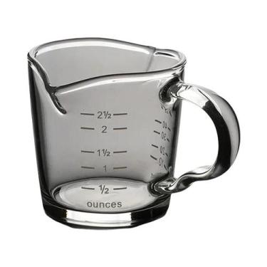 Imagem de Espresso Heat-Resistant Glass Measuring Cup, Copos boca dupla, Clipe d
