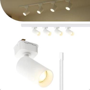Imagem de Kit Trilho Eletrificado 2m + 6 Spot 10w Branco Bivolt Cor:Neutro - WL,