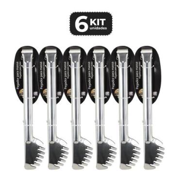 Imagem de Kit 6 pegador de massa inox 20 cm - Chef Line