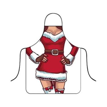 Imagem de Avental De Natal Impermeável Festivo, Divertido Para Cozinha E Decoraç