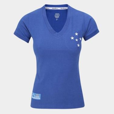 Imagem de Camisa Cruzeiro RetrôMania Libertadores 1976 I Feminina, Azul, G