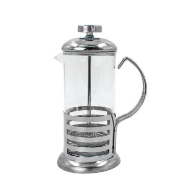 Imagem de Cafeteira Prensa Francesa Infusor Cremeira Vidro E Aço Inox 350ml Cafe Cha